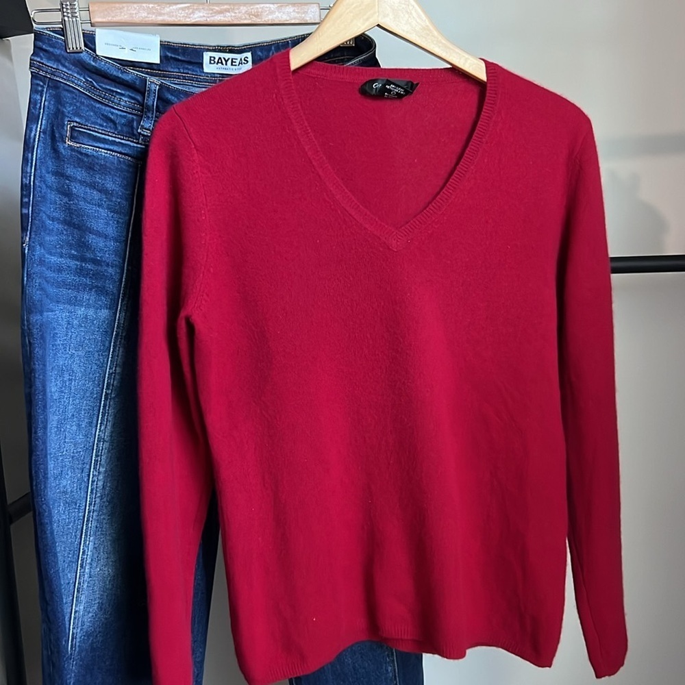 Lord & Taylor Women's 100%
Cashmere Striped Pullover Sweater